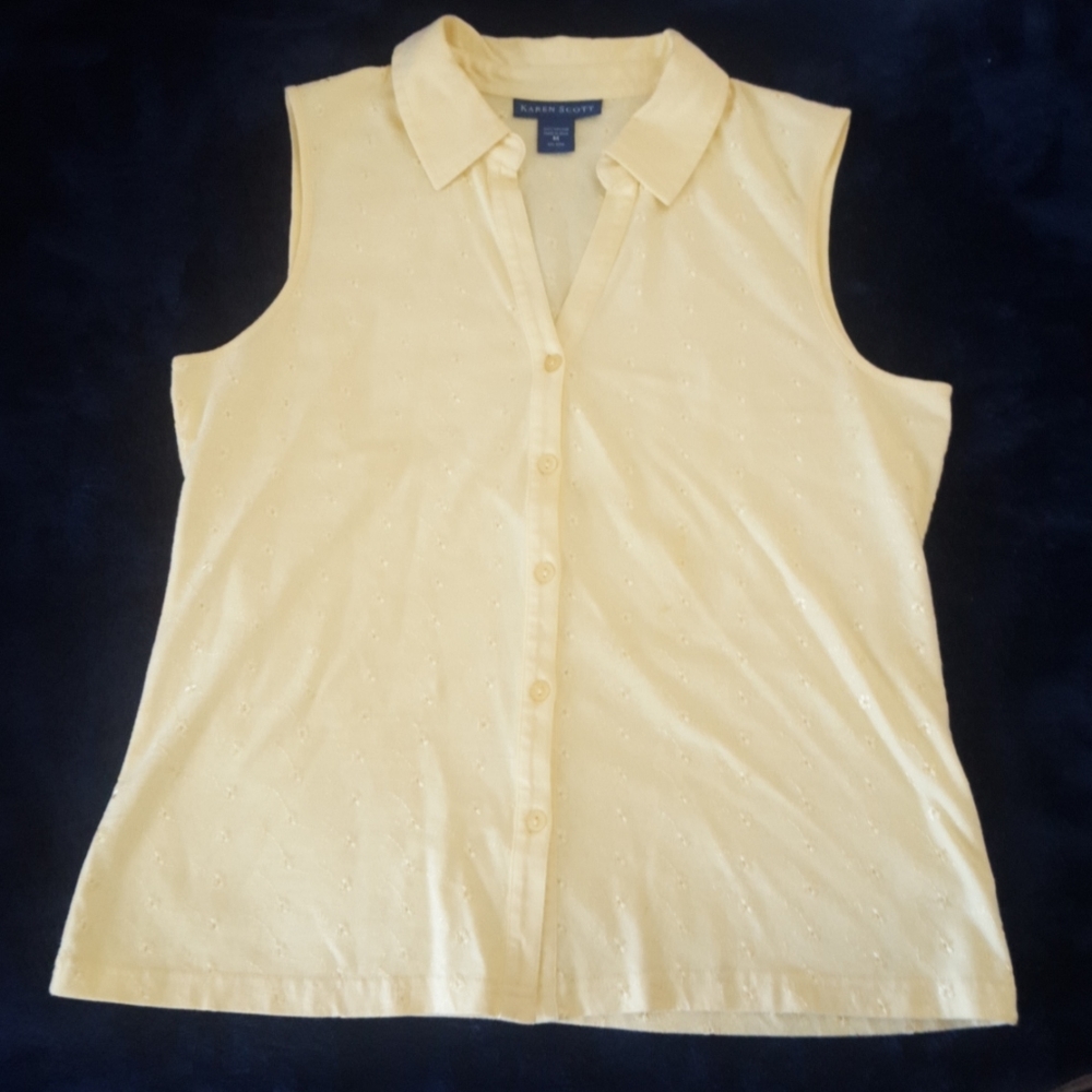 🔴EVERYTHING MUST GO🔴 Karen Scott Button Down Tank Top